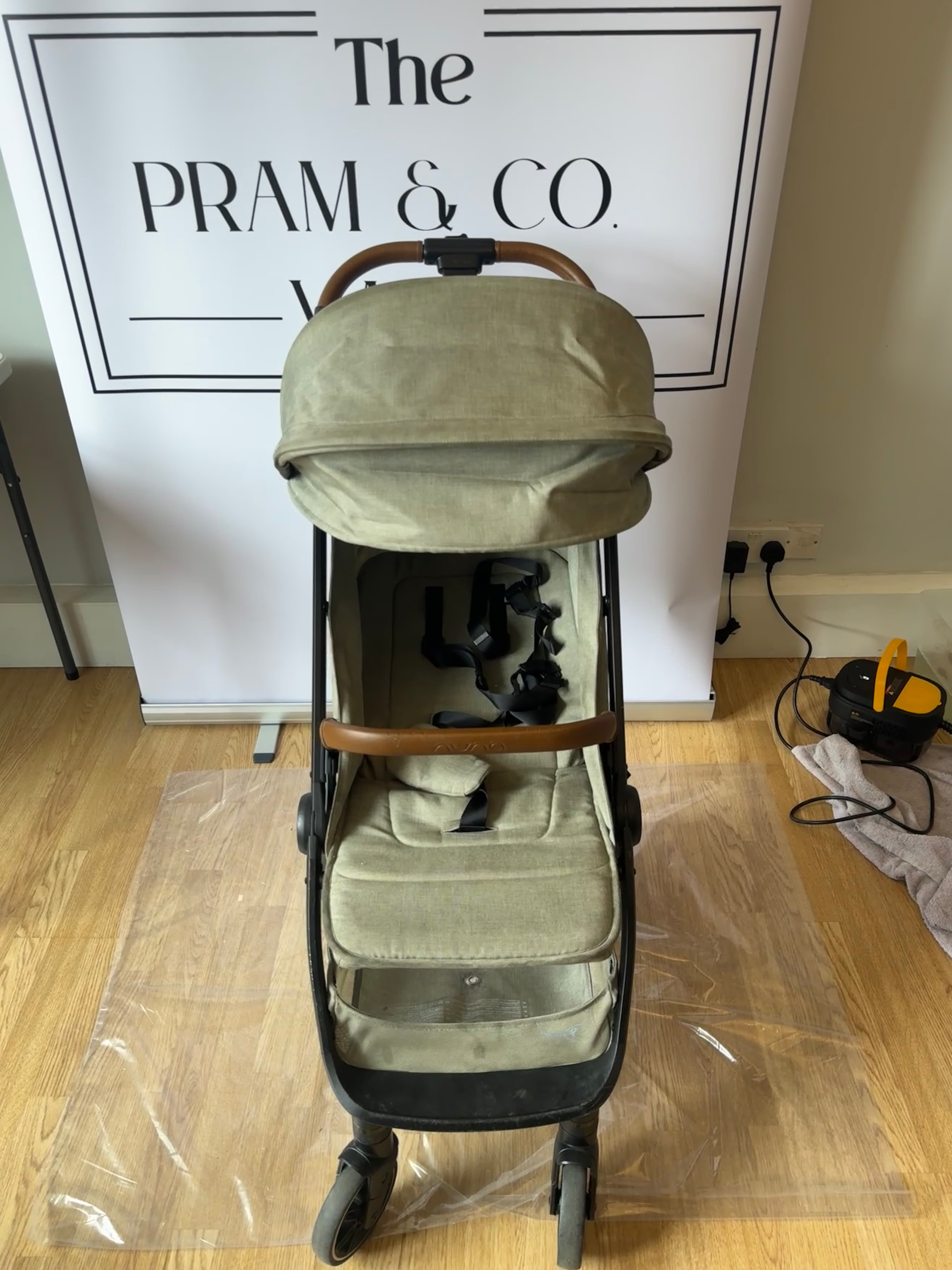 Nuna pram cleaning before and after in London