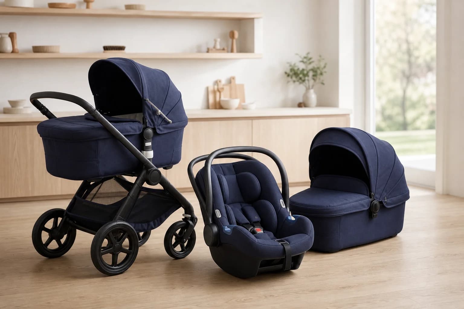 Professional travel system cleaning for a pram, carrycot and infant car seat